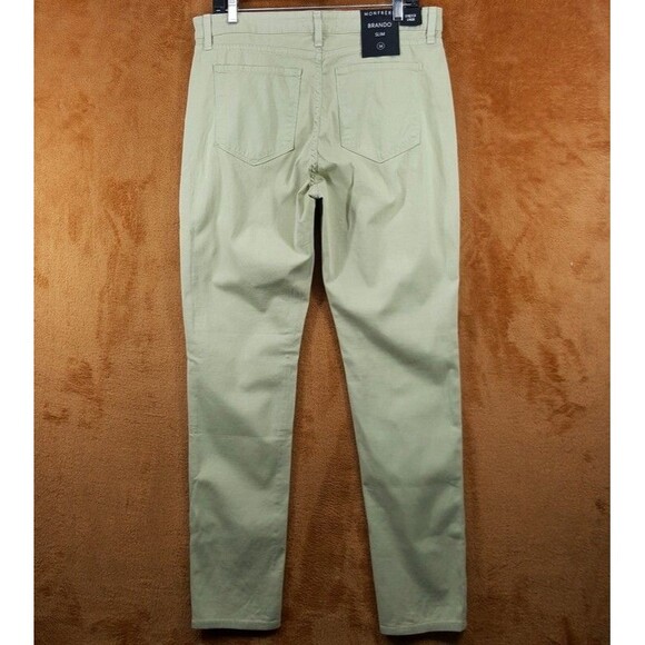 MONFRERE Mens Jeans Size 33 Green Lightweight Linen Denim BRANDO SLIM $210 - Picture 3 of 10